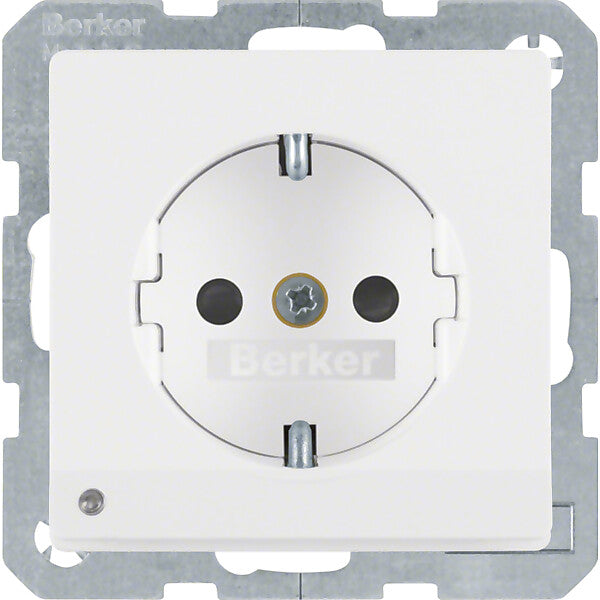 Hager/Berk SCHUKO-Steckdose pows/sa LED-Orientierg-licht 41096089